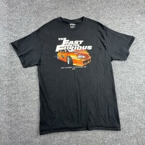Key Street Shirt Mens Large Black Fast & Furious Orange Car Graphic Tee Movie